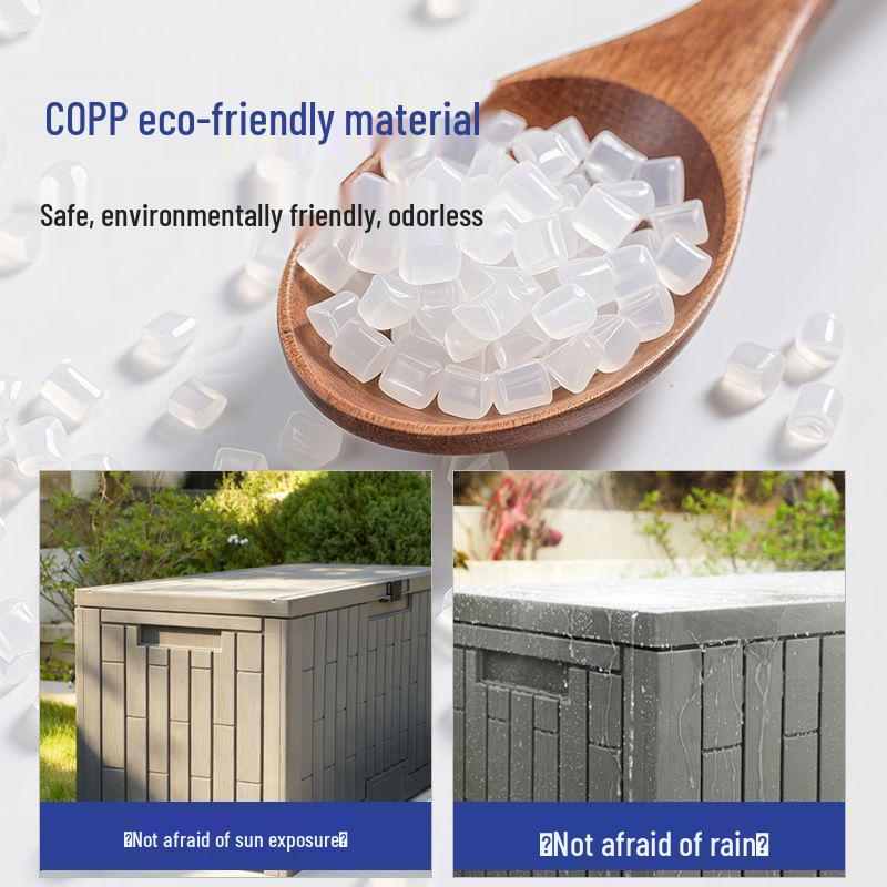 Outdoor Large-Capacity Dustproof Storage Box for Sun Protection, Courtyard, Garden, and Camping Organization.