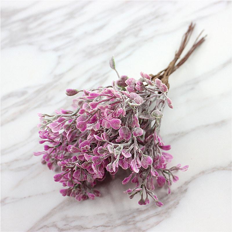 Fake Branches Simulati Leaf Wedding Props Home Artificial Landscaping Pine Needle Berry Hang Frost Flower Tree Branches Leaves