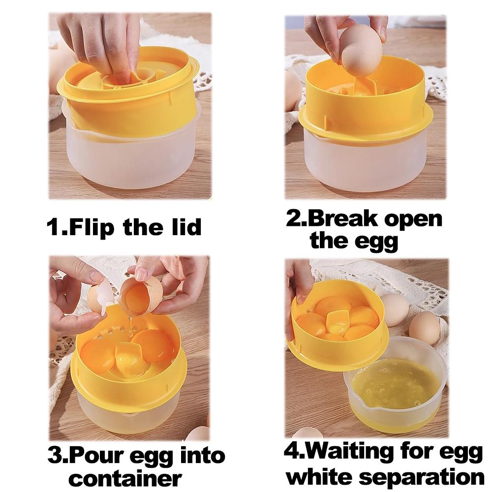 Egg White Yolk Separator, High Capacity Kitchen Egg-breaking Separator, Cooking Gadgets, Home Accessory