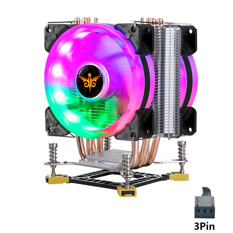Silent CPU Cooler with 4 Copper Pipes, 9CM Fan for LGA1700 & Socket 115X/1366, 4-Pin Temperature Control