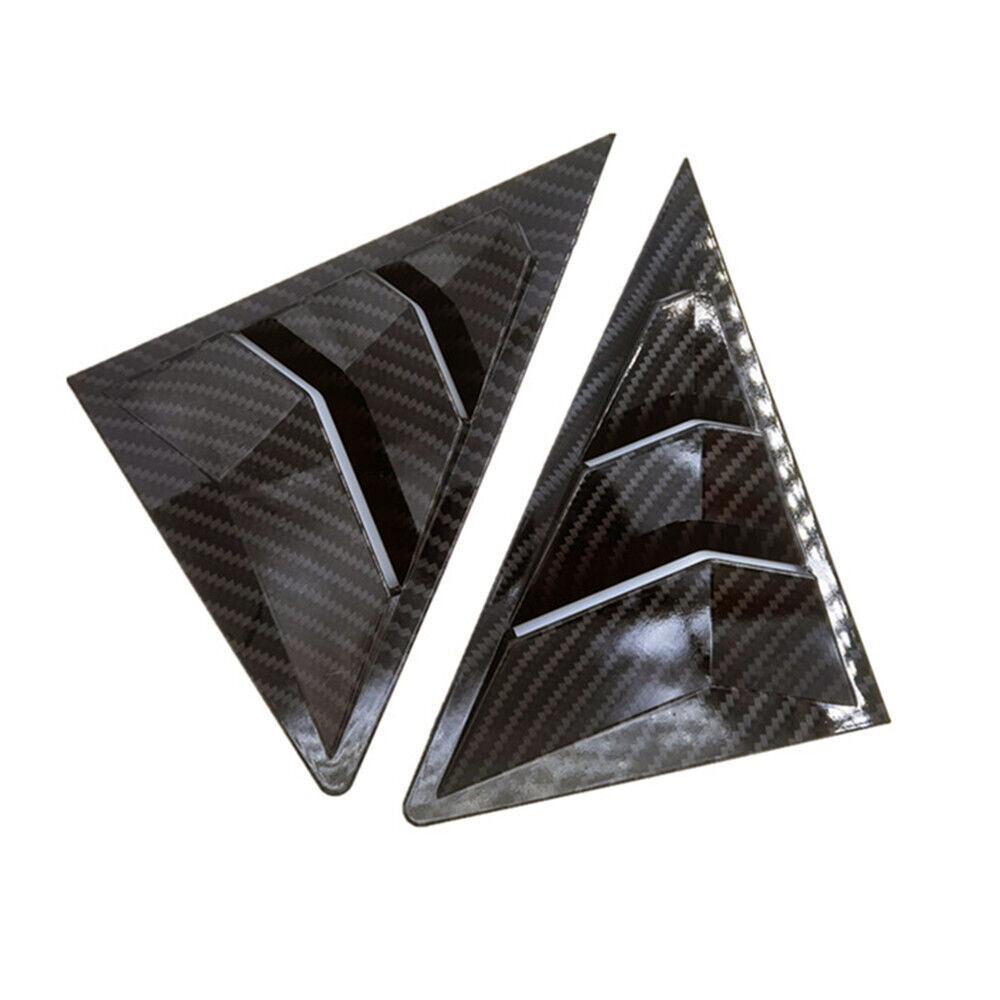 For Toyota Mark X Reiz 2005-2017 Car Rear Louver Window Side Shutter Cover Trim Sticker Vent Scoop ABS Carbon Fiber Accessories