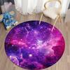 Circular Carpet In Galaxy Space Living Room Bedroom Bathroom Soft Flange Floor  Decoration Non Slip