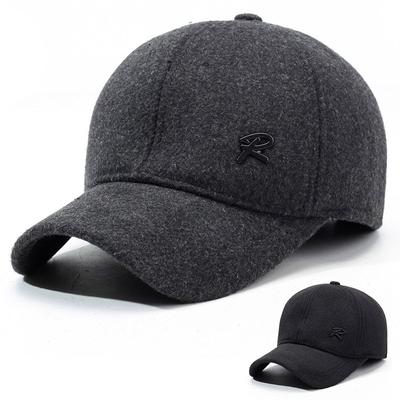 Χειμερινό Καπέλο Μπέιζμπολ με Γράμμα Καπέλο Μέσης Ηλικίας και Ηλικιωμένων Υπαίθριο Ζεστό Προστατευτικό Αυτιών Βαμβακερό Καπέλο Μάλλινο Καπέλο με Γείσο