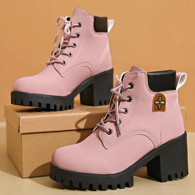 Kadın Platform Kar Bilekte Bot Yüksek Topuklu Deri Ayakkabı 2025 Trend Tasarımcı Yeni Gladyatör Kalın Botlar Zarif Topuklu Ayakkabılar Botas Mujer