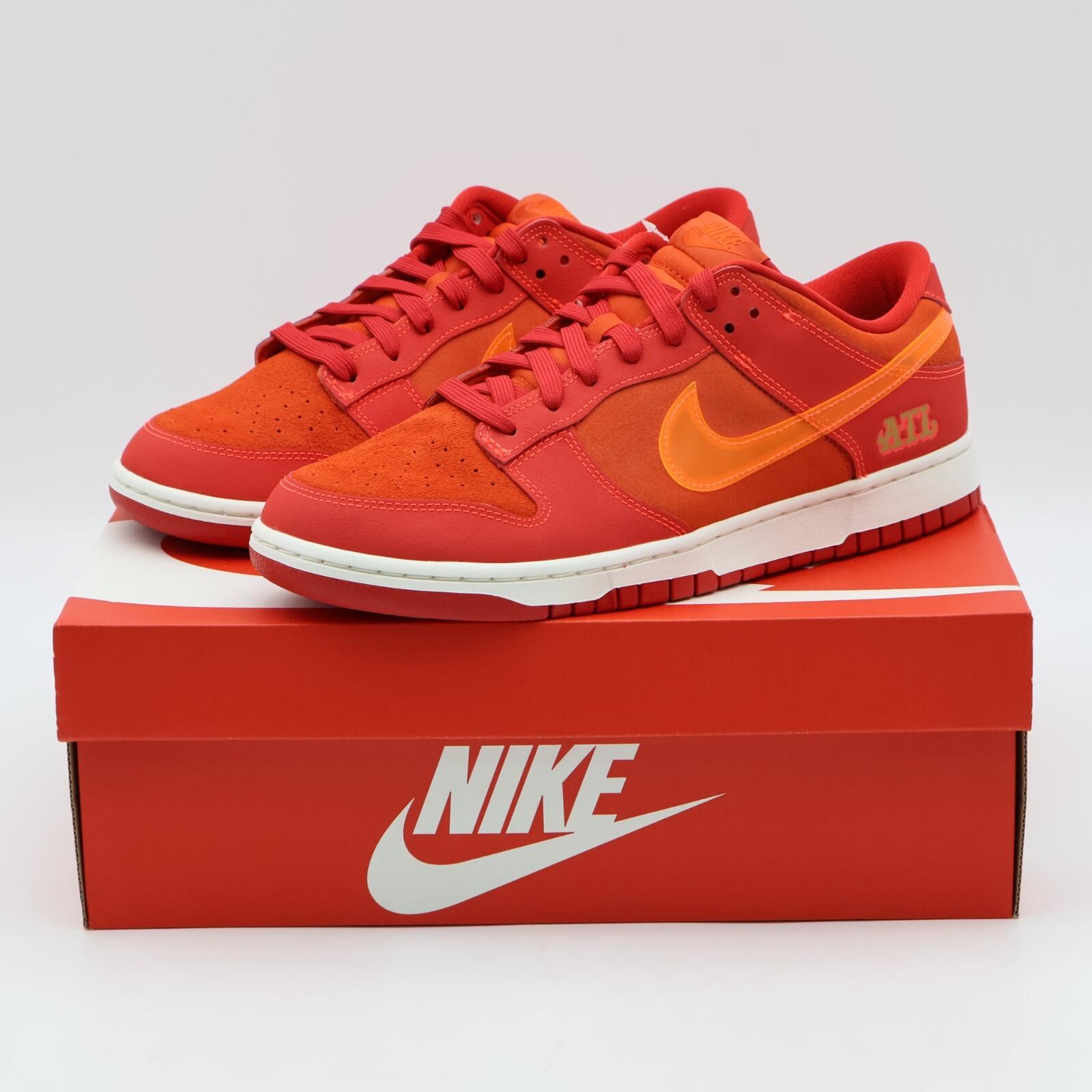FD0724-657 Nike Dunk Low ATL Университетский красный Ярко-пурпурный Оранжевый (Мужской) 10.5