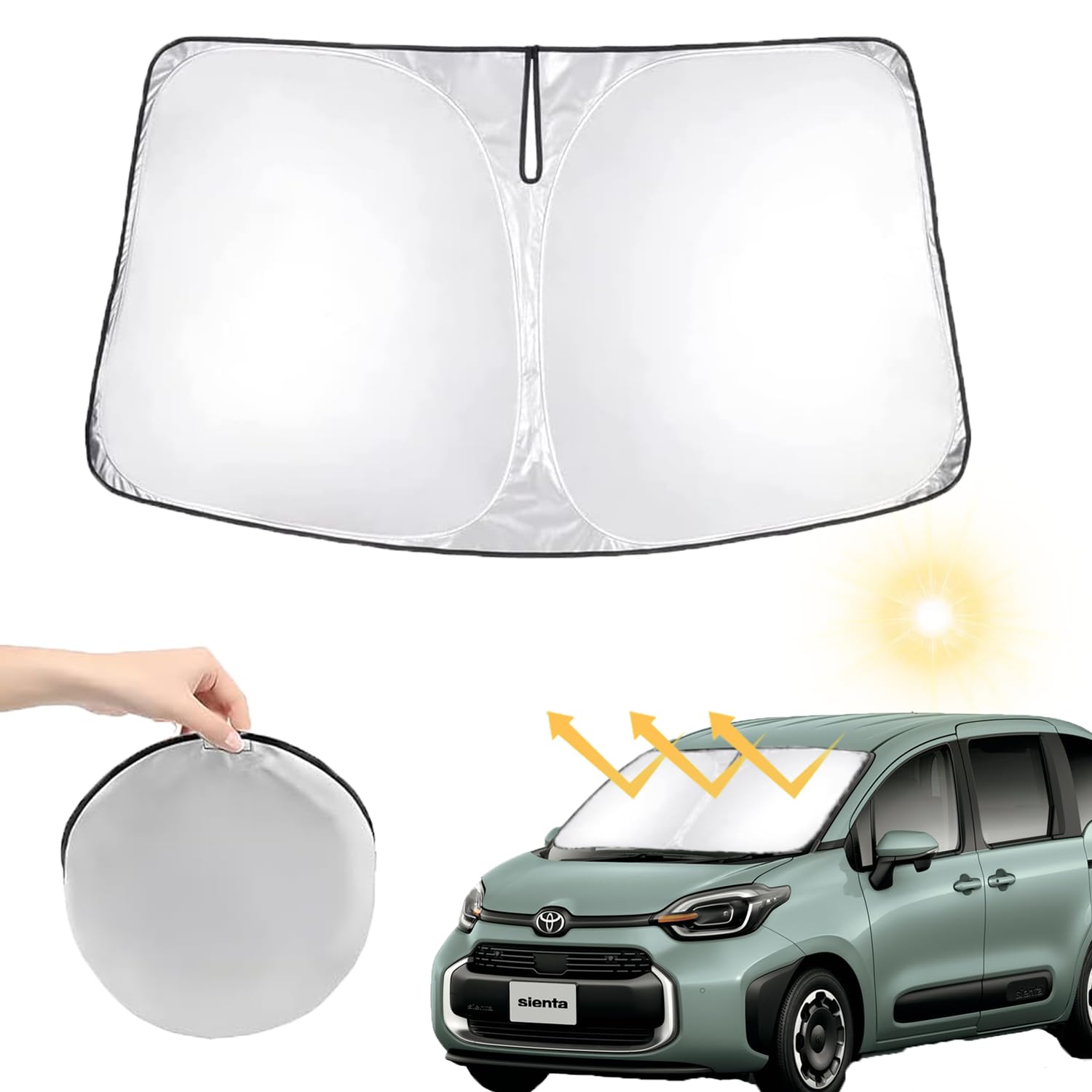 

Серия 10 Wincar Toyota Sienta Серия 10 Лобовое стекло Sienta Солнцезащитный козырек с сумкой для хранения Солнцезащитный козырек Затемнение Изоляция Новый Sienta Серия 10 Аксессуары