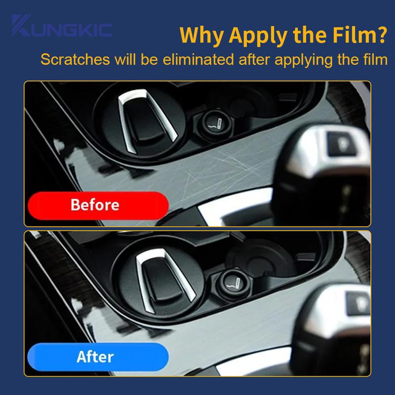 For JAC 8 2025 Center Console Gear Panel Screen TPU Car Interior Protective Film Anti-Scratch Repair Sticker