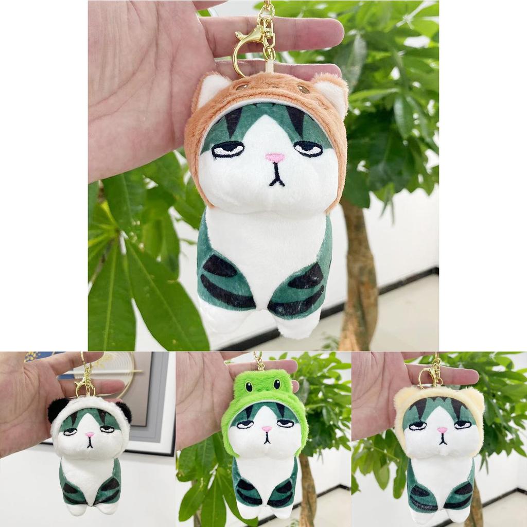 Adorable Plush Cat Keychain Unique Plush Doll Toy Colorful Backpack Charm Gift For All