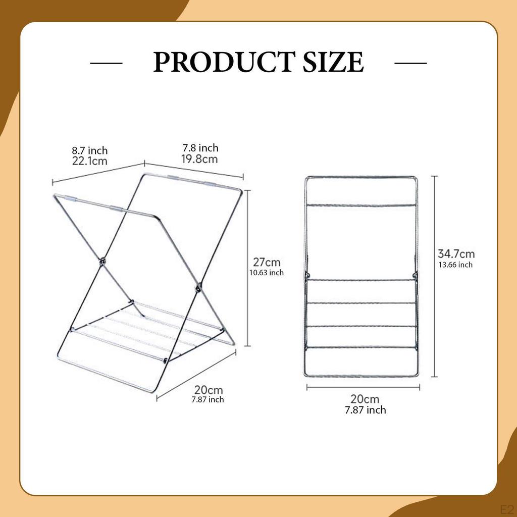 Trash Bag Holder Garbage Rack Multifunctional Stable Foldable Support Stand for Barbecue Desktop