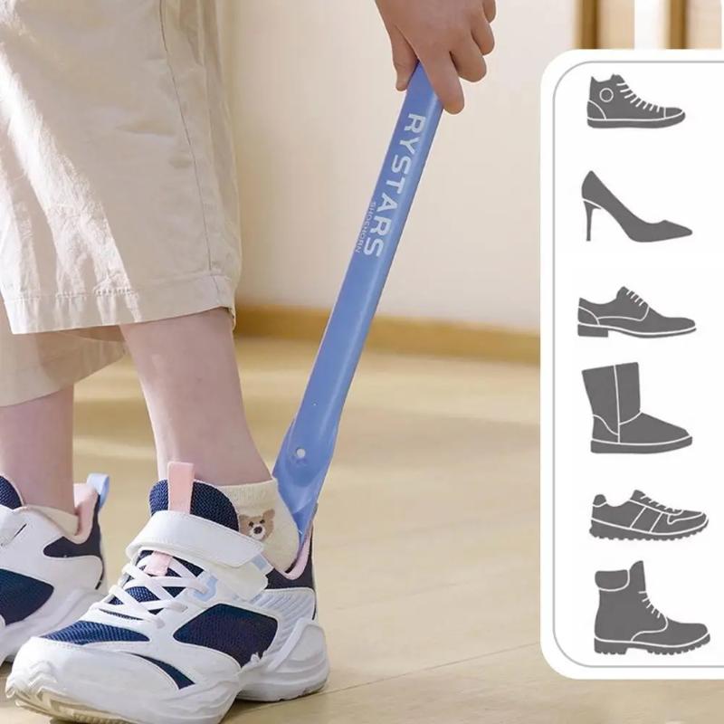 Shoe Horns For Men Retractable Stick With Foot Measuring Shoe Spoon Portable Travel Shoehorn For Men Elderly Kids Pregnant Women