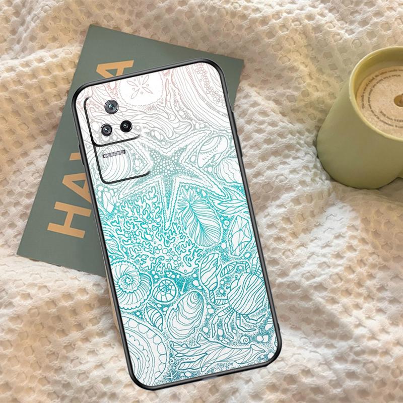 Seashell Shell Sea Art Case For Xiaomi 14T 13T Pro 11T 12T 13 14 15 Ultra POCO X7 Pro X3 X5 X6 F5 F6 M6 Pro Cover