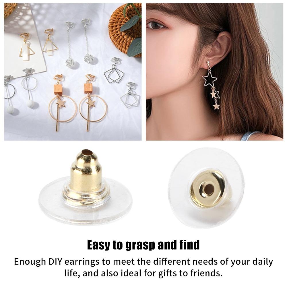 200pcs Silicone Earring Stoppers Transparent Earring Backings Earring Backs Rubber  Replacement Kits