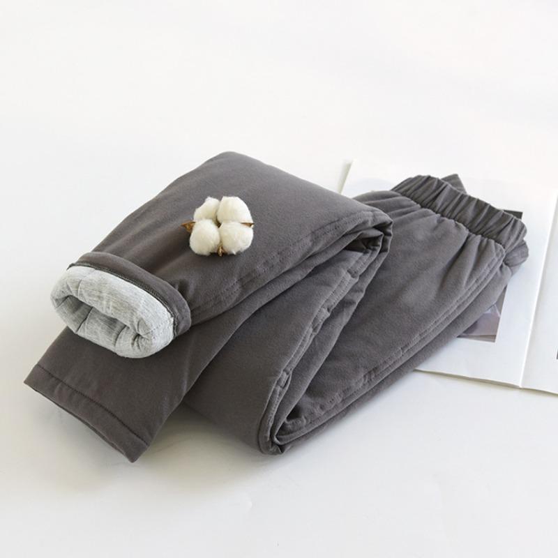 Женские зимние утепленные теплые брюки, эластичная талия, домашние брюки XXXL