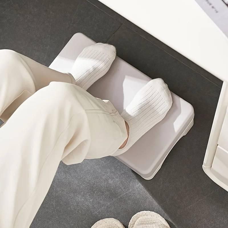 Ergonomic Footrest for Under Desk Relieves Leg and Back Fatigue Adjustable 2 Lengths Use in Study or Office