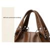 Women's Textured Leather Bucket Bag Adjustable Strap Top-Handle Bag Women's Stylish Shoulder Bag