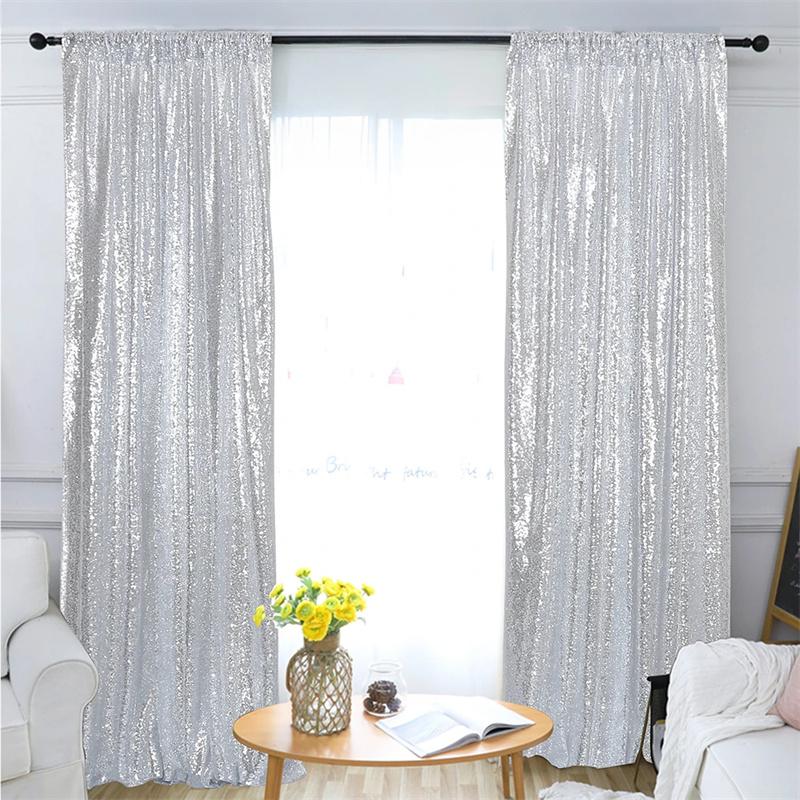 1PCS Sequin Backdrop,Glitter Background Curtains Shimmer Photography for Party Wedding Birthday Christmas Baby Shower Back Drop Decor