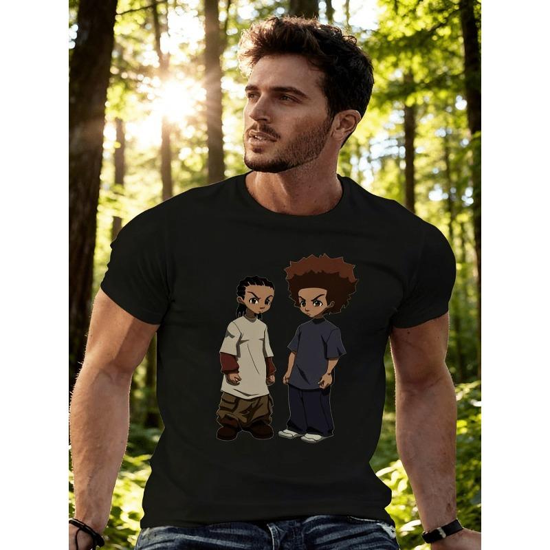 

Graphic T-Shirt - Casual Everyday Streetwear Apparel - Birthday Themed Party Outfit, Weekend Wear, Cartoon Character Design, Round Neck Shirt 4XL чорний