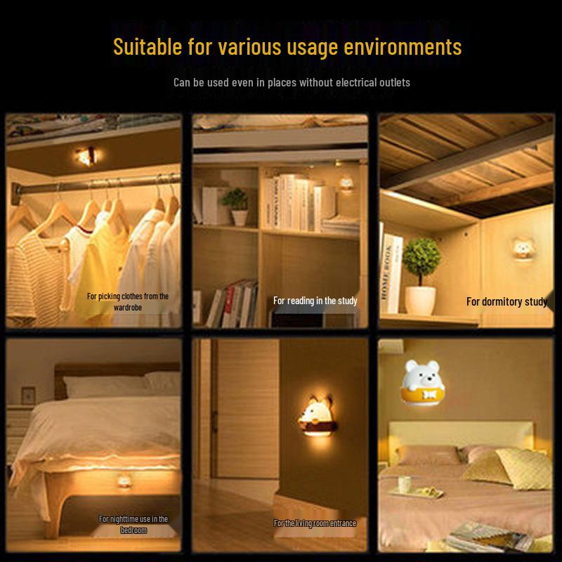 Remote-Control Plug-In & Rechargeable Night Light for Newborns - Ideal for Bedside, Breastfeeding, and Nighttime Baby Care