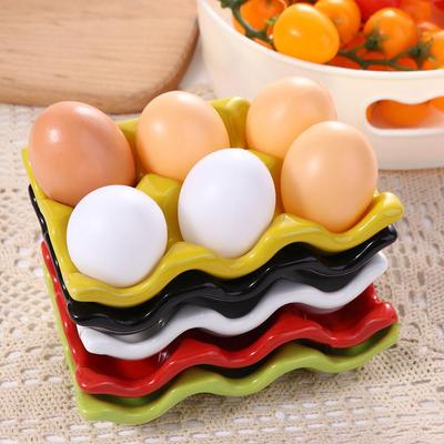 Breakfast DIY Porcelain Kitchen Boiled Egg Ceramic Egg Stand Eggs Tray Egg Holder Storage Rack