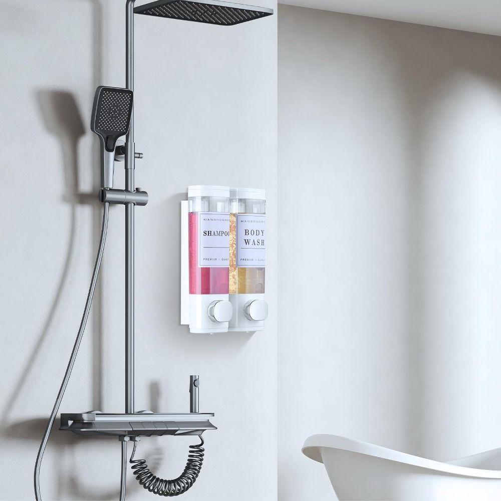 Wall Mounted Shower Soap Dispenser No Drill Conditioner Dispenser For Bathroom Hotel