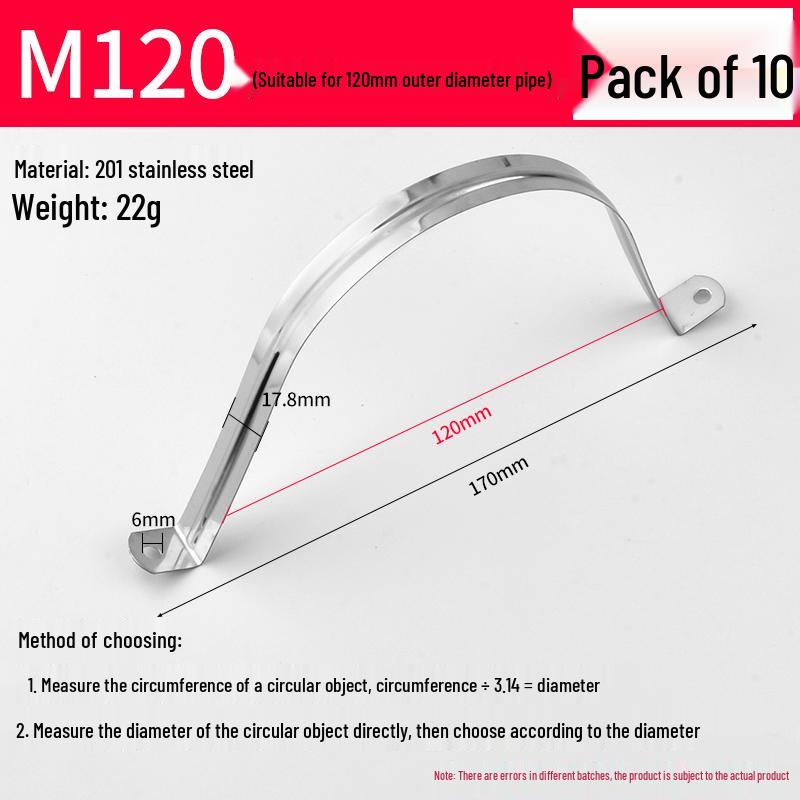 Stainless Steel U-Bolt Pipe & Hose Saddle Clamp