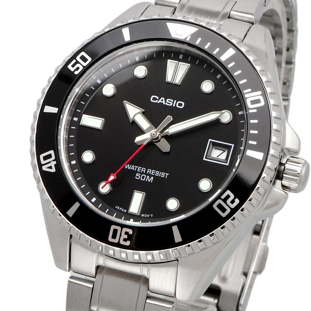 Casio Standard Analog Watch Black Metal International Model [Casio] MDV-10D-1A1V Boys', Women's, Girls', Bezel, Band,