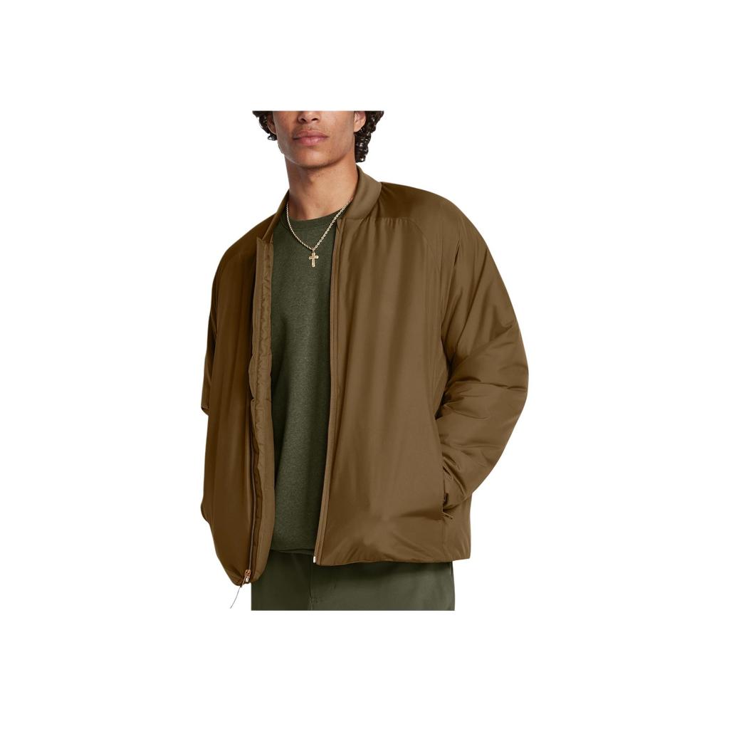 Under Armour Unstoppable Solid Color Outdoor Casual Waterproof Loose Warm Jacket Men Jacket Coyote-Brown 1388903-498