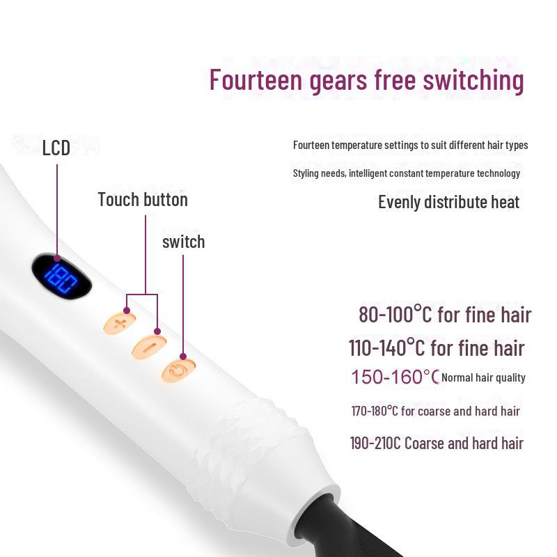 Negative Ion Curling Comb for Short Hair - Adds Volume & Curls Inward Without Damage