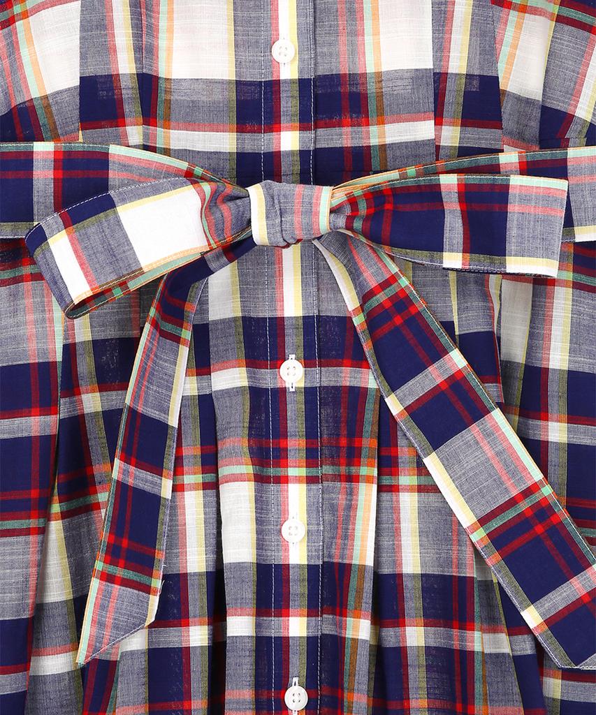 BROOKS BROTHERS Cotton Madras Shirt Dress (Multi) (Bbdzwm68227Es)