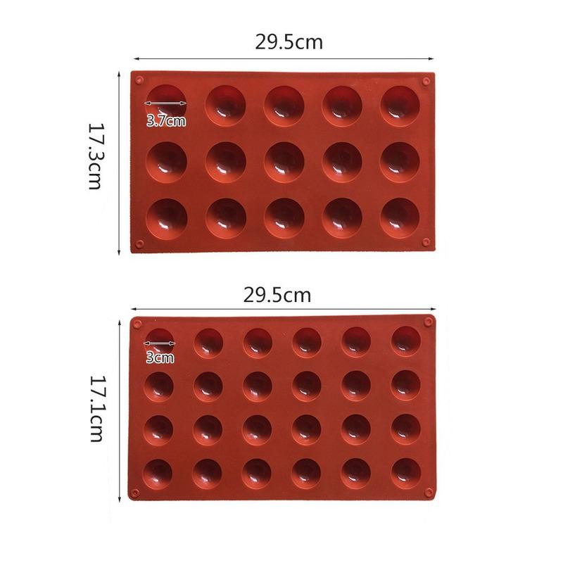 Formă rotundă pentru tort, sferă cu jumătate de bilă, silicon pentru ciocolată, formă pentru desert, decorare DIY pentru fursecuri, culoare aleatorie