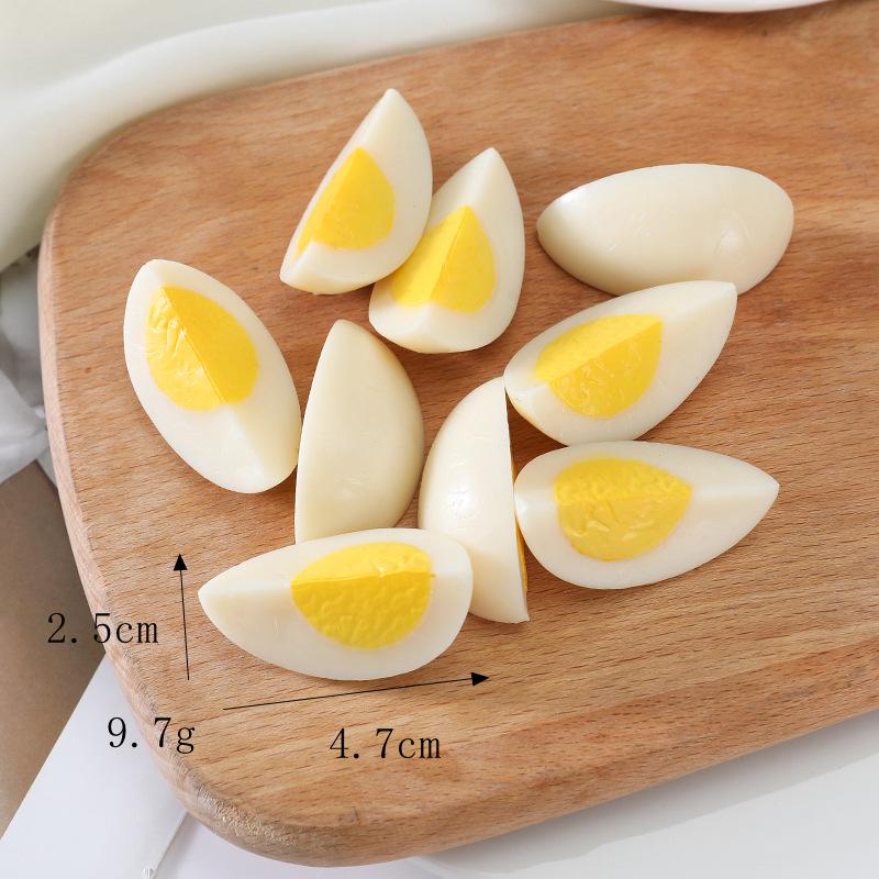 

Egg Simulation Keychain: Duck, Braised, Fried, Baked, Sunny-Side Up - Creative Food Toy Pendant