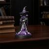 Dark Aesthetic Home Accessories Halloween Witch Figurine, Gothic Resin with Black Cat Ornament, Collectible Art for Decor Fantasy Tabletop Statue