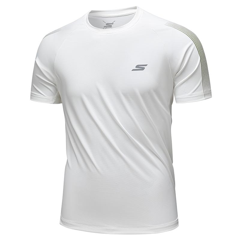 Skechers Cooling Breathable Comfortable Round Neck Outdoor Sports Casual Fitness Short Sleeve T-Shirt Unisex Tops P225M271-0019 L
