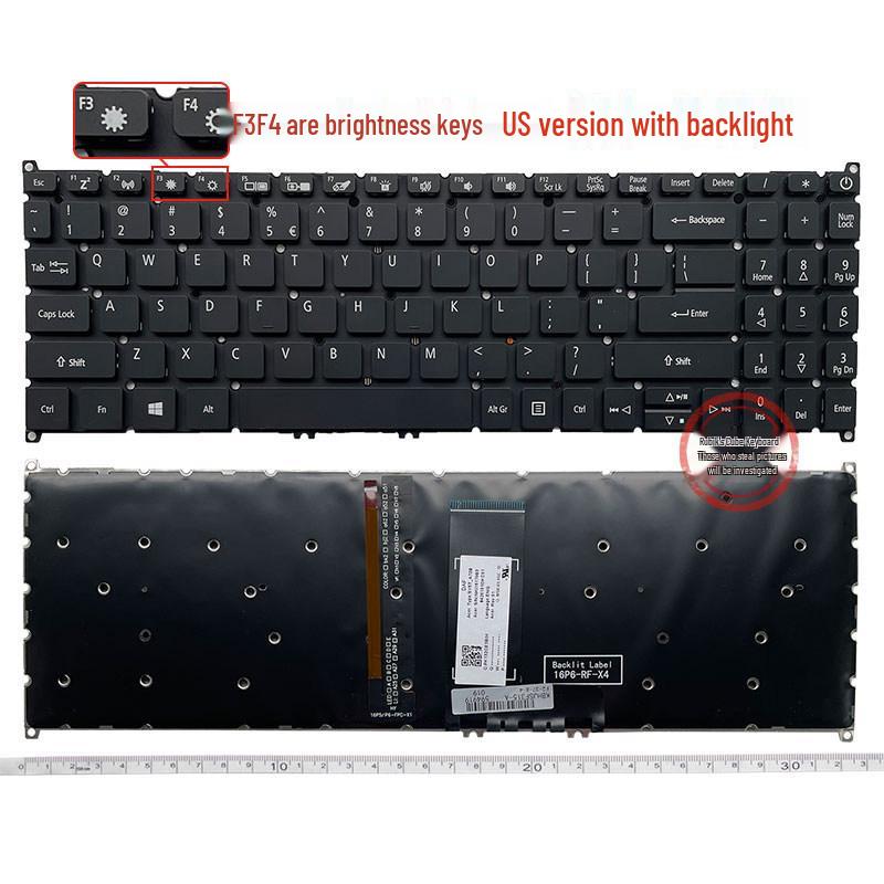 Compatible Keyboard for Acer Hongji Models N18P5, N20C13, N20C5, EX215-21, EX215-51