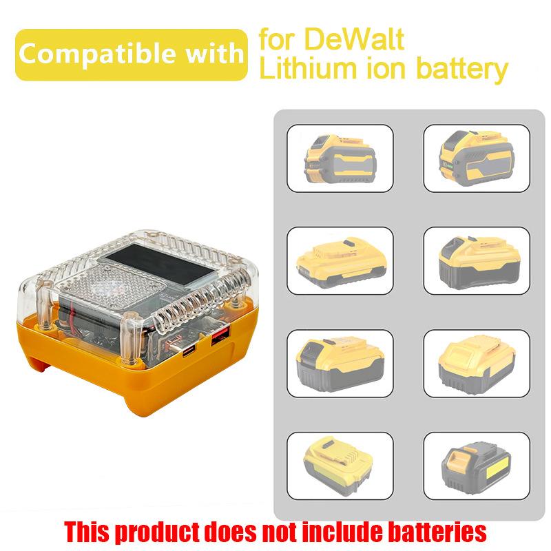 Li-Ion Battery Adapter Converter Portable Quick Charging Socket Adapter Converter 140W Type-C Interface Digital Display Adapter