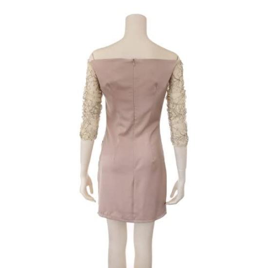 GRAXIA Cabaret Mini Perfect for Hostess and Floral Embroidered Size Small Dress, Dress, Cache-Coeur, Off-the-Shoulder, High-Waist, Hostesses, Clubs,