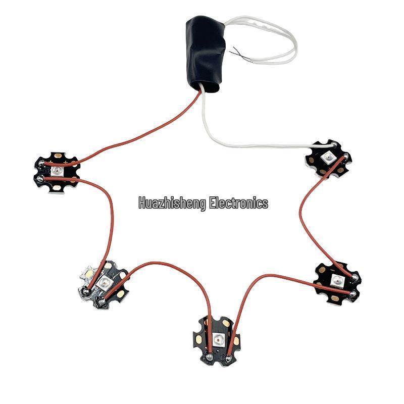 LED Rotating Lantern: Colorful Luminous Beads with External Flashing Drive, Red & Warm White Light, DIY Accessories.
