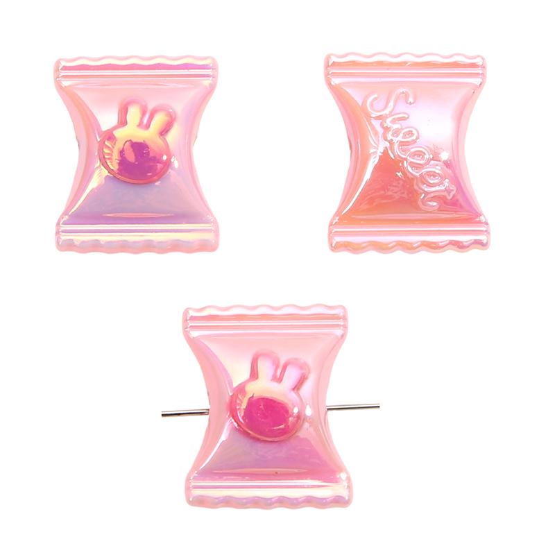 

200 шт. акриловых бусин в форме кролика с покрытием для изготовления ожерелий, браслетов, серег и другой бижутерии своими руками 17x21mm 200pcs розовый