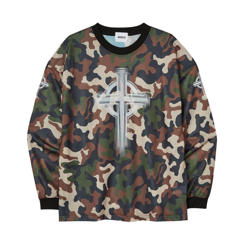 Akesi Cross Mesh Jersey Long Sleeve - Camo