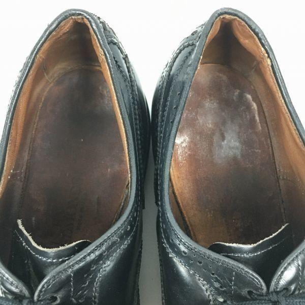Allen Edmonds McAllister Vintage Full Brogue Wingtip Shoes Black Size 11.5D / 28.5-29.5cm Men's(USED)