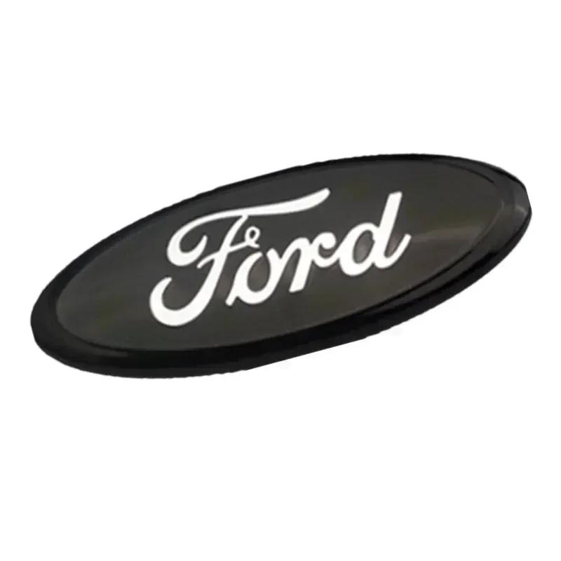

ABS Car Rear Trunk Sticker Front Hood Emblem for Ford Fusion Ranger Escape Fiesta Explorer Focus Bronco Mondeo Transit 11.5X4.5CM