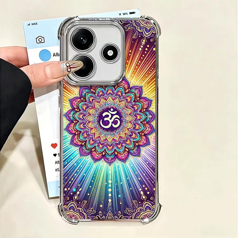 

Mandala Chakra Insist Yoga Soft Phone Case For Xiaomi Poco X7 X8 Pro Max X6 X5 X3 F8 Ultra F7 M8 M7 M5S Redmi 15C 15A 15 14C 13C Xiaomi Redmi 14C