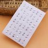 36 Pairs Mini Plastic Glue Needle Earrings: Random Mixed Styles, Sponge-Packed, Exquisite Set