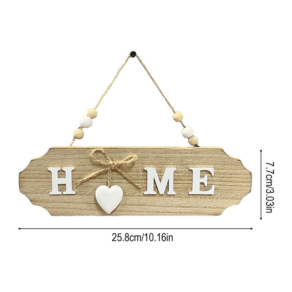 Wooden-Door Sign With Bowknot Design Home Decoration Plaque For Indoor And Outdoor Use