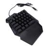 One Handed Gaming Keyboard RGB Backlight 35 Keys Ergonomic USB Portable Wired Gaming Keypad with Wrist Rest