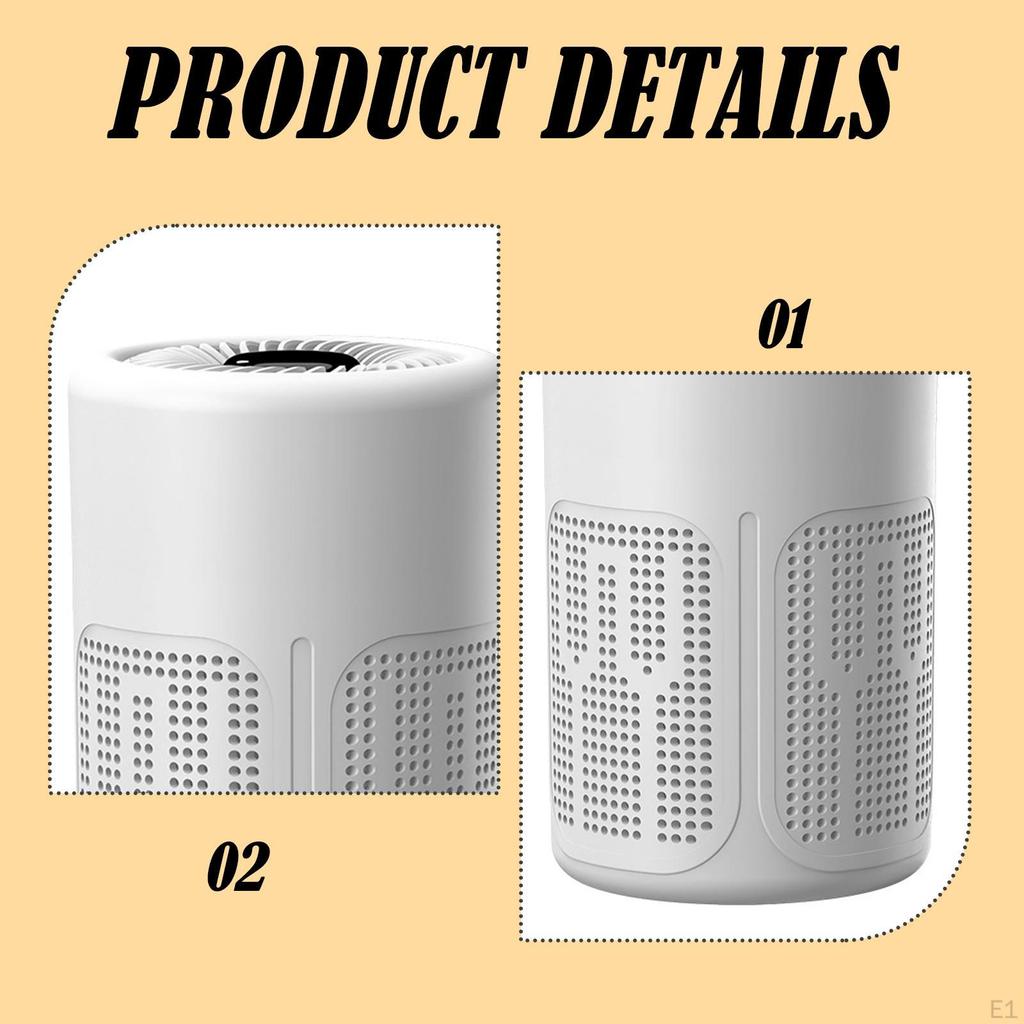 Air Purifiers Cleaner Smart Desktop Sturdy Home Portable Car Travel White Accessory Removes CO2