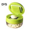 Garlic Press Stainless Steel Manual Mincer Slicer Grater Compact Garlic Chopper Kitchen Gadget for Home Restaurant