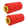 2PCS Serger Thread High Strength Sturdy Durable Polyester Red Sewing Thread for Daily Quilting