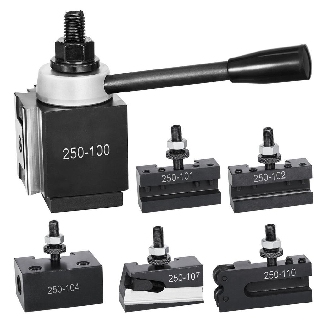 Quick Change Tool Post Set 6 Pcs Lathe Tool Holders for 6"-12" Mini Lathe