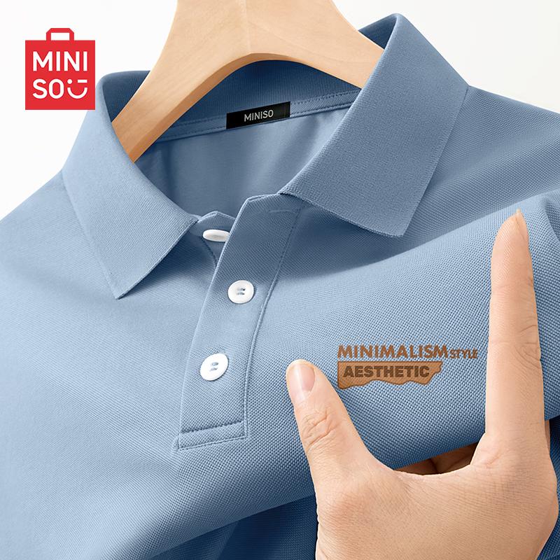 MINISO Men's Summer Loose Casual Polo T-Shirt